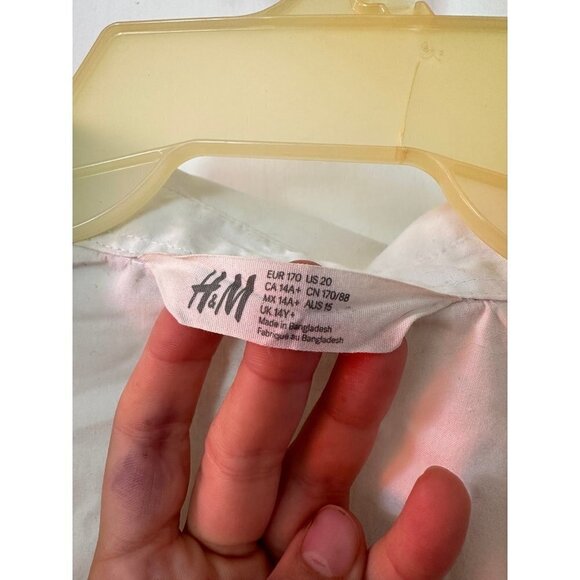 H&M Youth size 20 white button down shirt - Picture 3 of 7